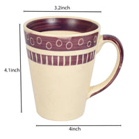 Mug Ceramic Magenta Polka (Set of 2) (4x3.2x4.1)