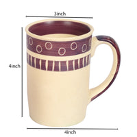 Mug Ceramic Magenta Polka (Set of 2) (4x3x4)