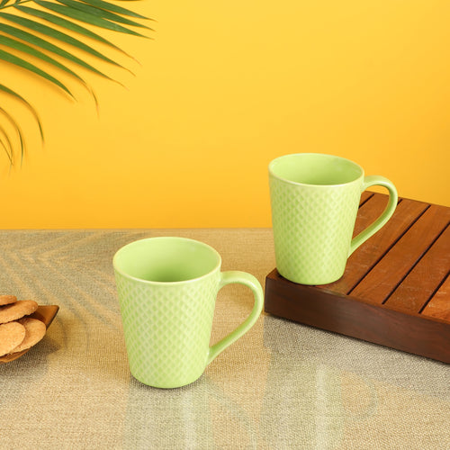 Mint Green Coffee Mugs Set of 2