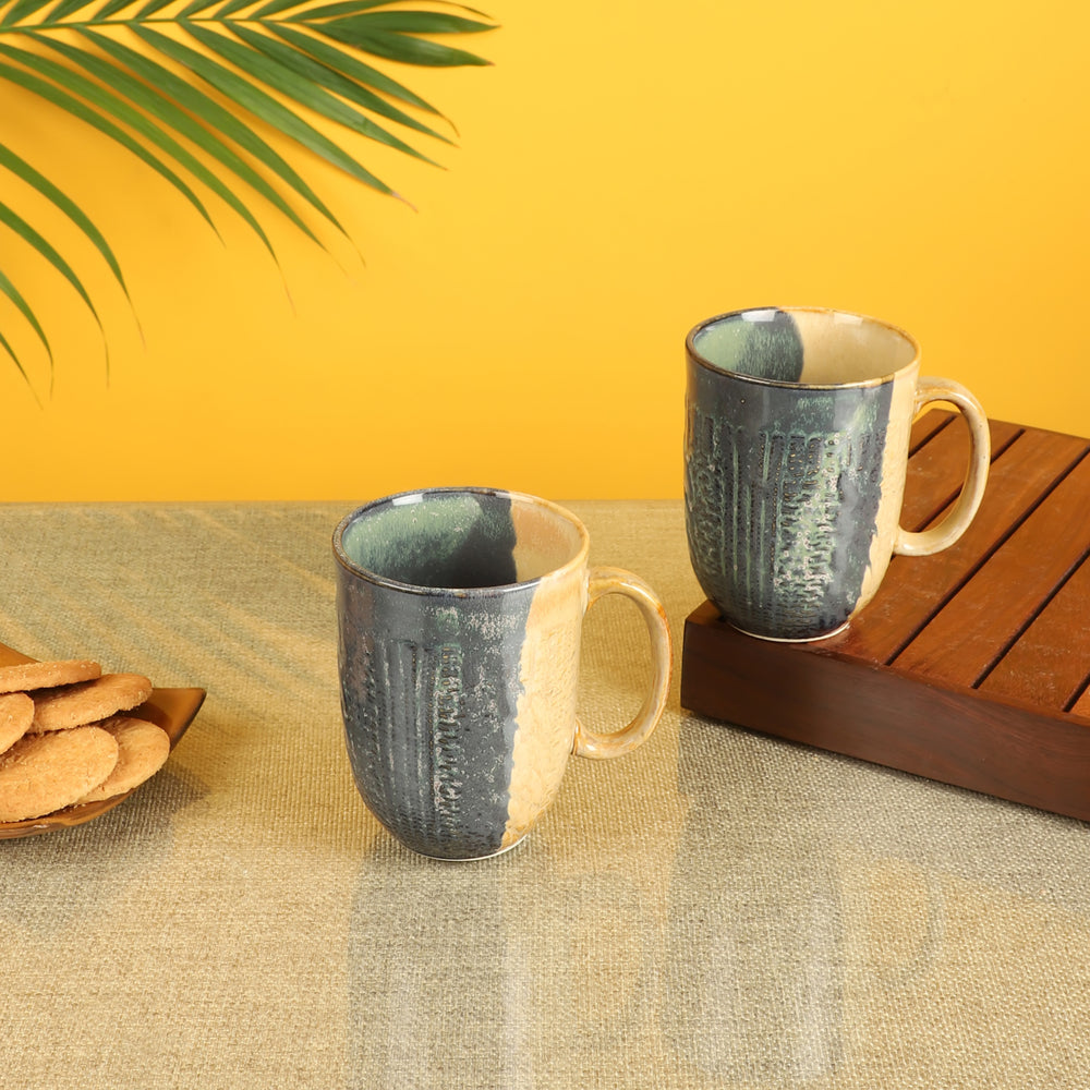 Beige Shadow Mugs Set of 2