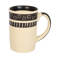 Mug Ceramic Black Polka (Set of 2) (4x3x4)