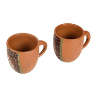 Knosh-6 Earthen Cups with Tribal Motifs (Set of 2)