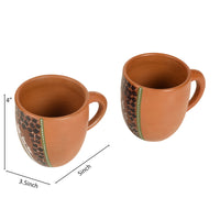 Knosh-6 Earthen Cups with Tribal Motifs (Set of 2)