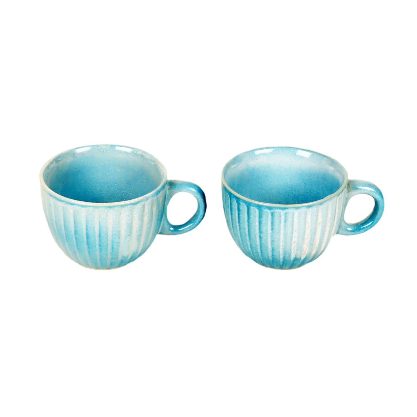 Cyan Blue Tea Cups Set of 6