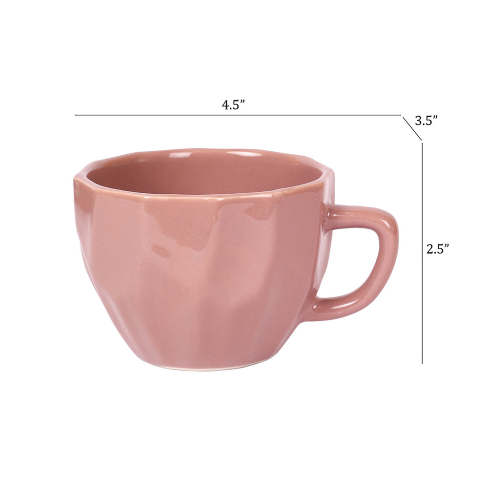 Peachy Dents Tea Cups Set of 6 (4.5 × 3.5 × 2.5 in)