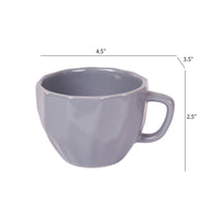 Smokey Dents Tea Cups Set of 6 (4.5 × 3.5 × 2.5 in)