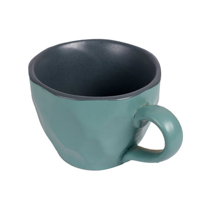 Ceramic Aqua Blue Cup Set of 6 (4.5 x 3.2 x 2.5 in)