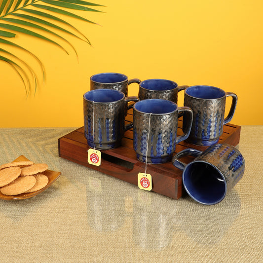 Midnight Blue Tea Cups Set of 6