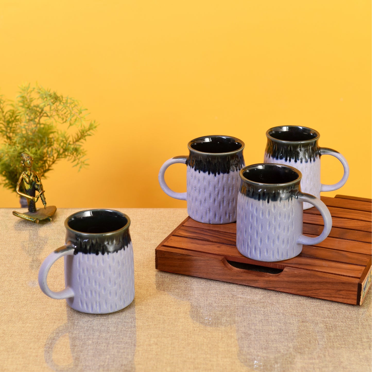 Spotted Sand Coffee Mugs (Set of 4)