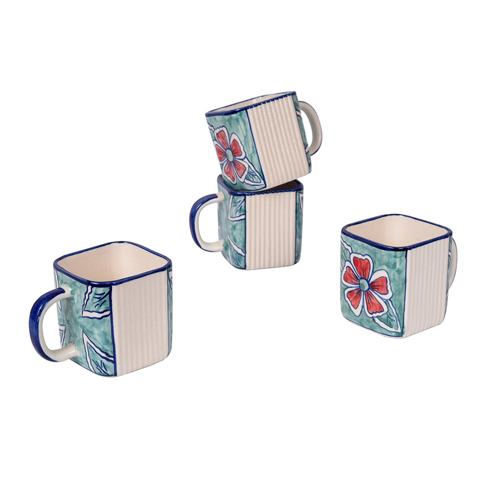 Flowers of Ecstasy Coffee Mugs Set of 4, Arctic