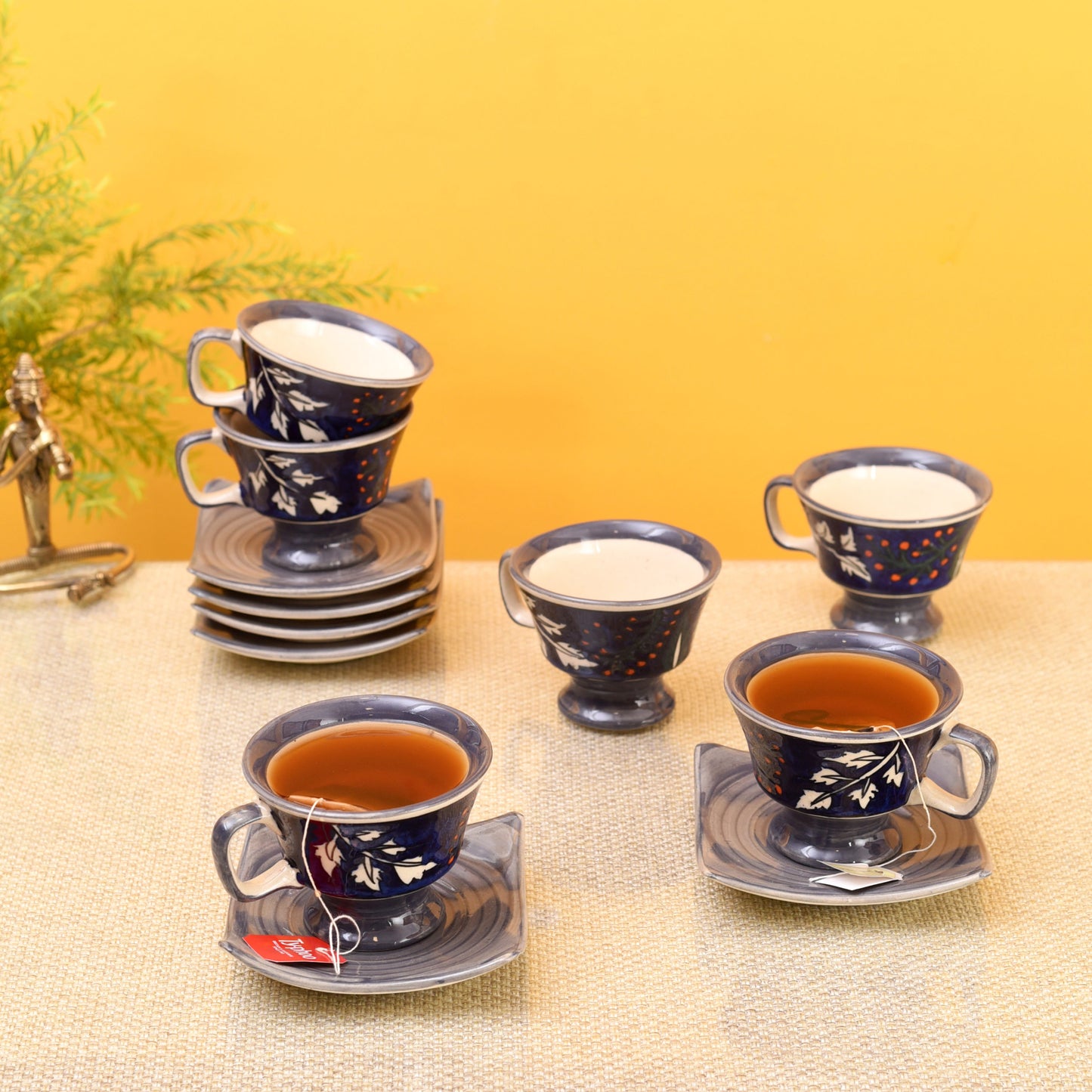 Blooming Leaves Tea Cups & Saucer S06