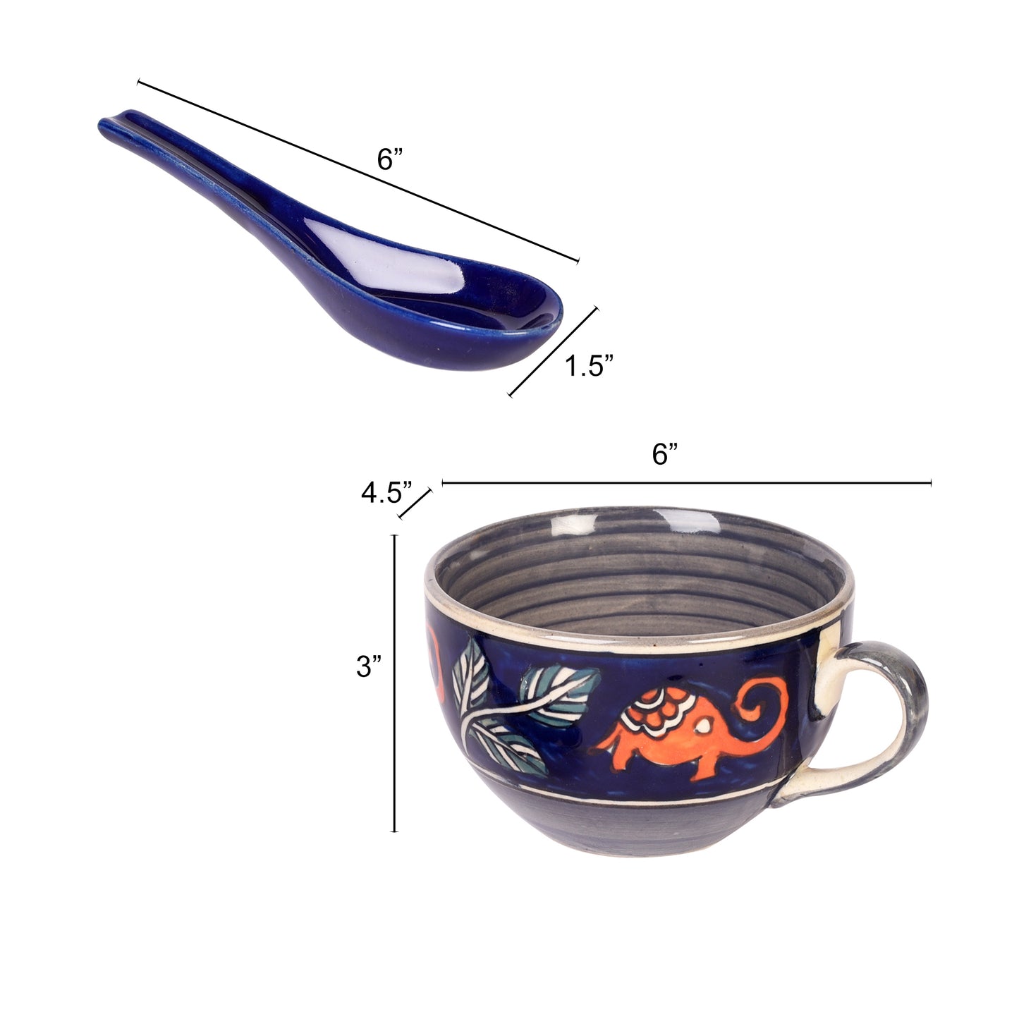 Morning Tuskers Soup Bowls S04 w/spoons