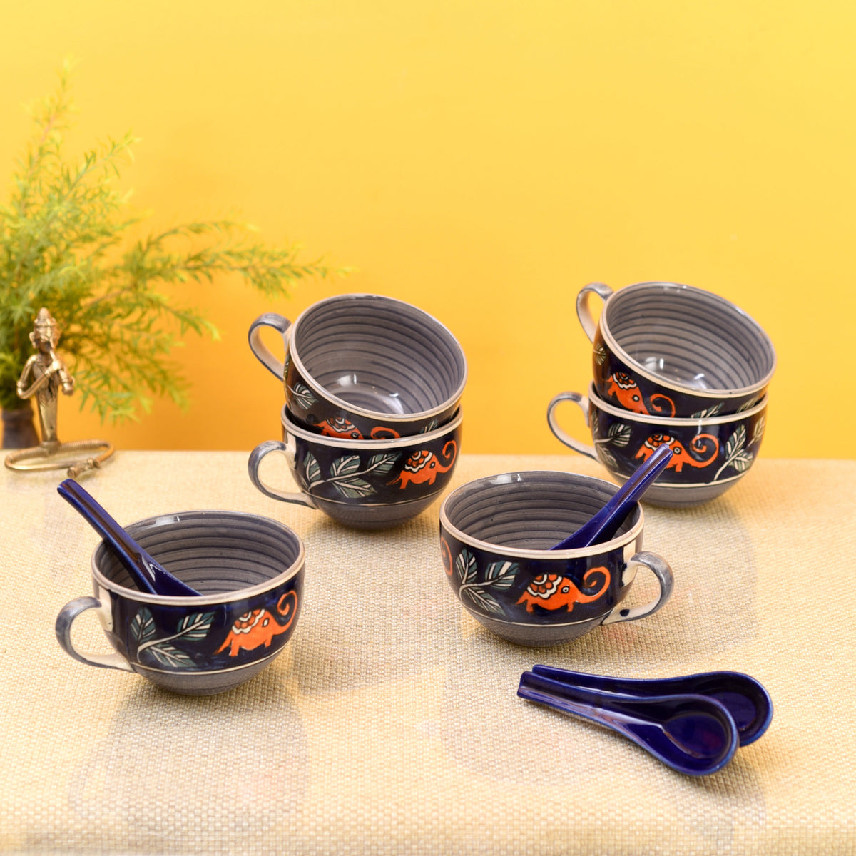 Morning Tuskers Soup Bowls S06 w/spoon