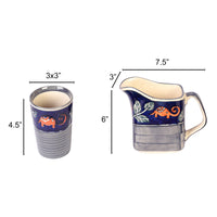 Morning Tuskers Drinking Glasses and Pitcher S06