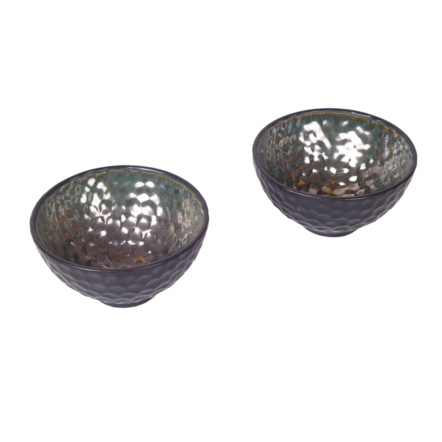 Crater Snacking Bowls Set of 2, Black