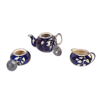 Blooming Leaves Tea Set w/Cups, Saucer & Creamer