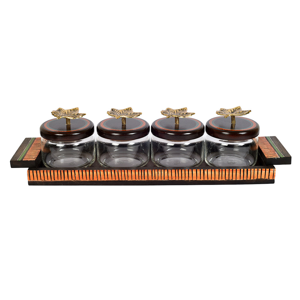 tray with jars