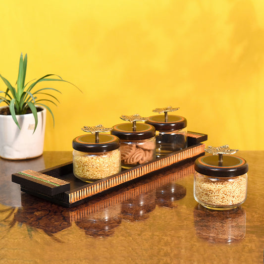 tray with jars