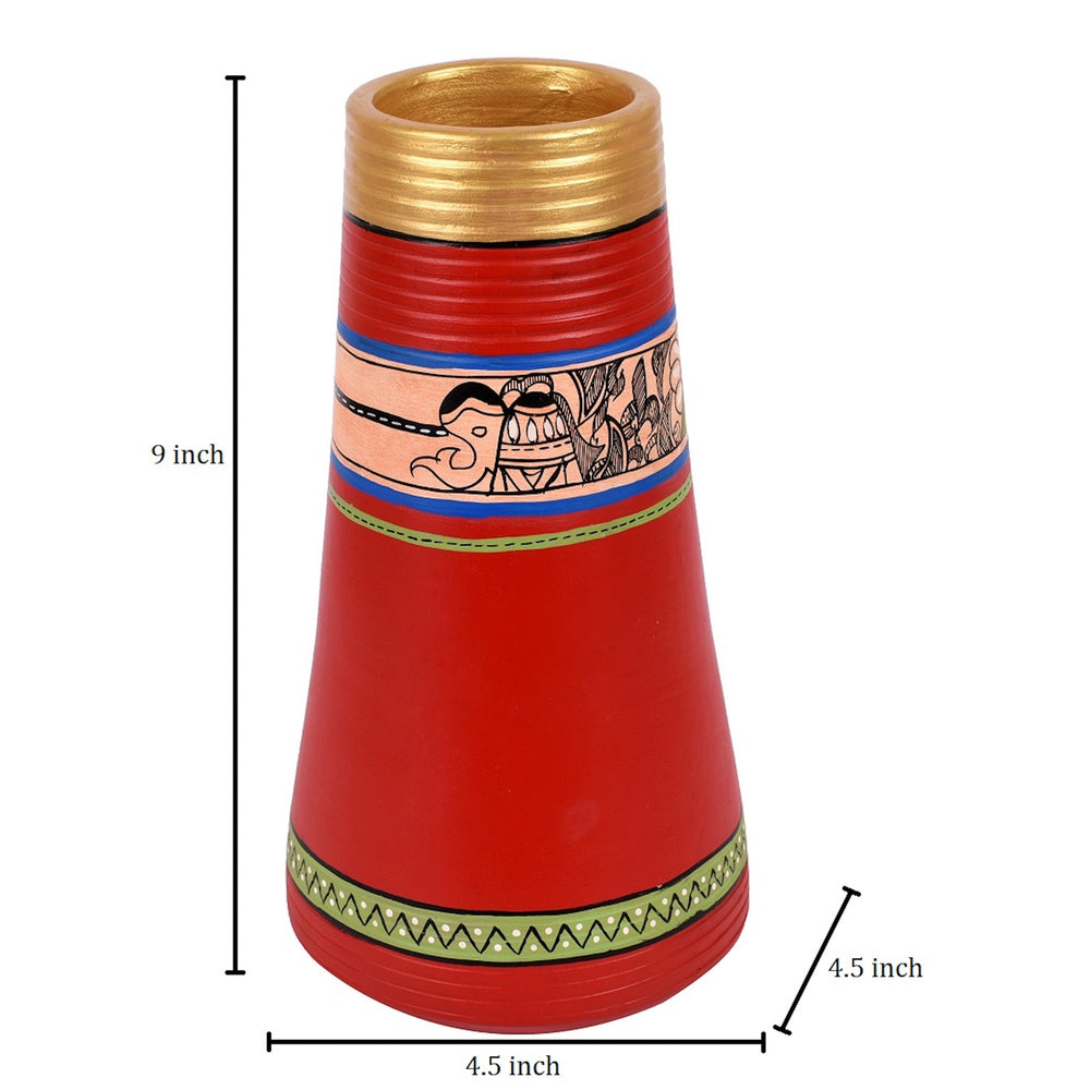 Madhubani Earthen Vase