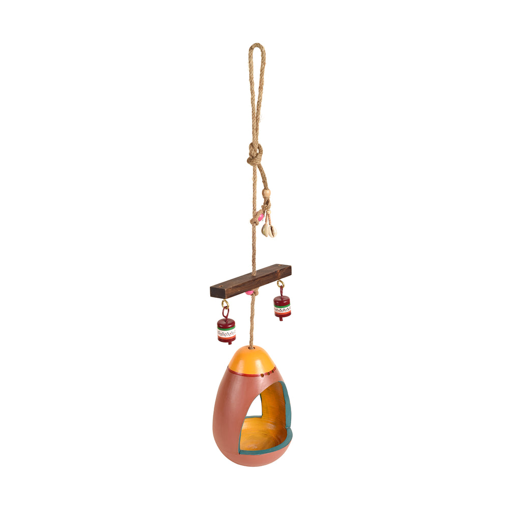 terracotta bird feeder