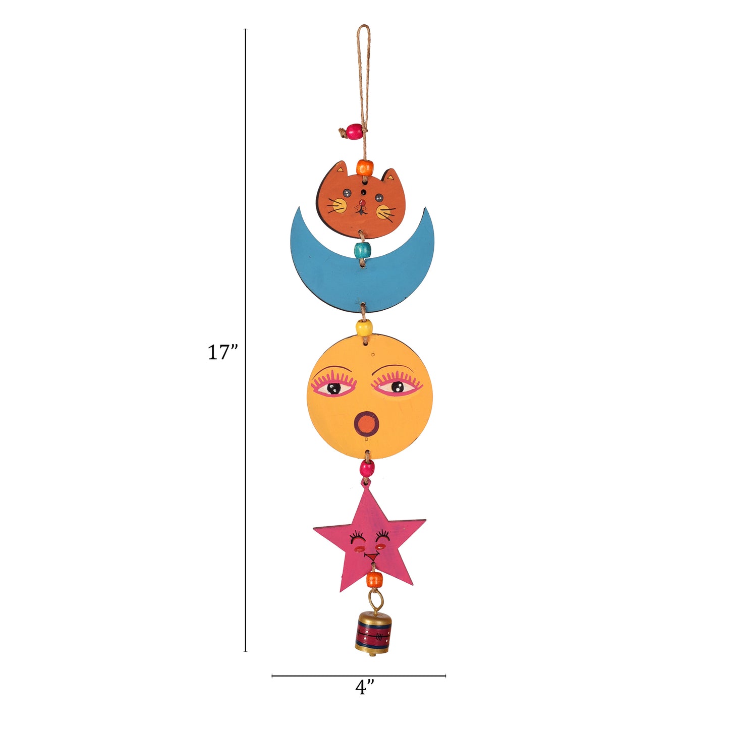 Sunny Kitty Wind Chime (17x4)