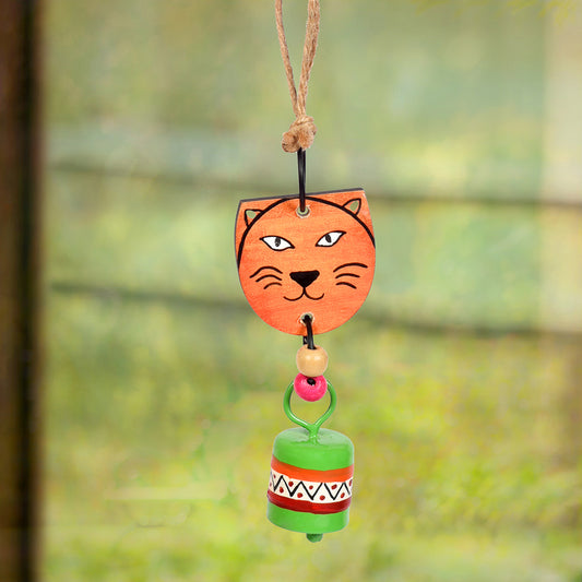 Lion Wind Chimes with Metal Bell for Outdoor Hanging and Home Decoration