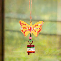 Yellow Butterfly Wind Chimes for Home Decor