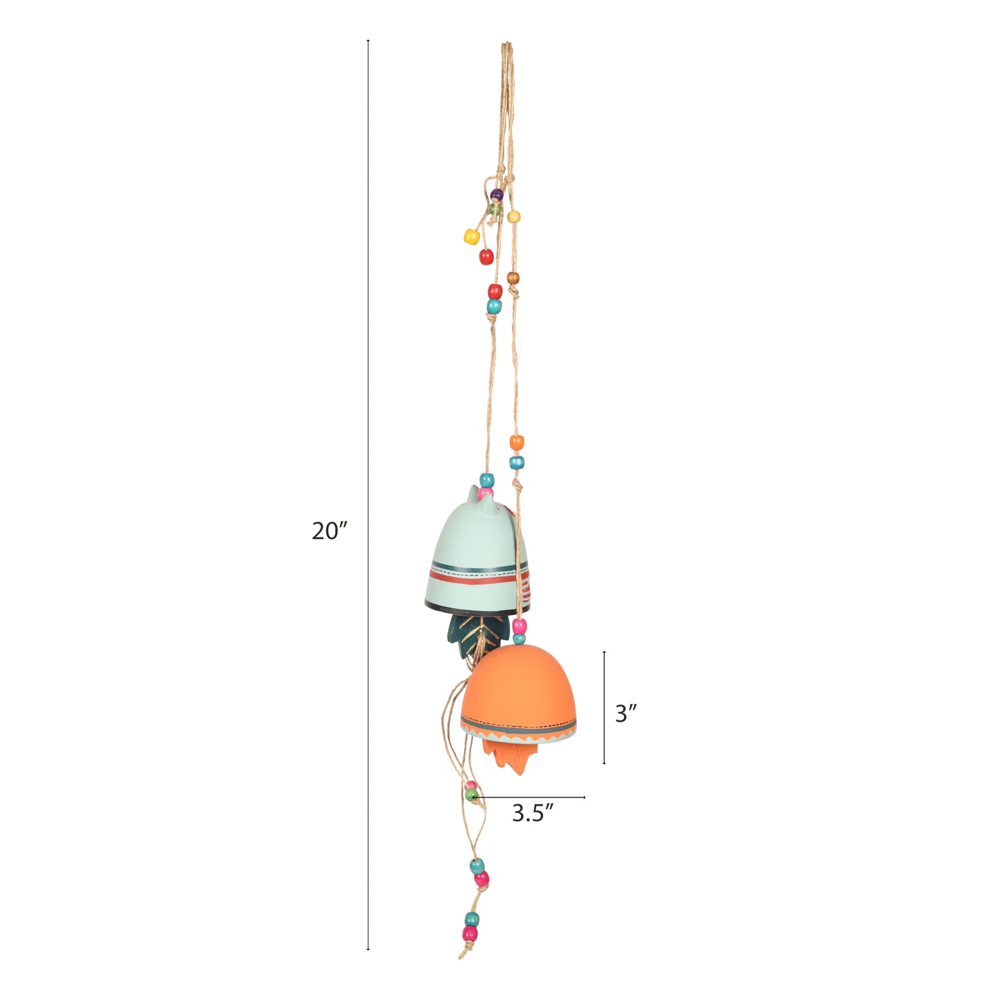 Handcrafted Terracotta Wind Chimes (Set of 2)