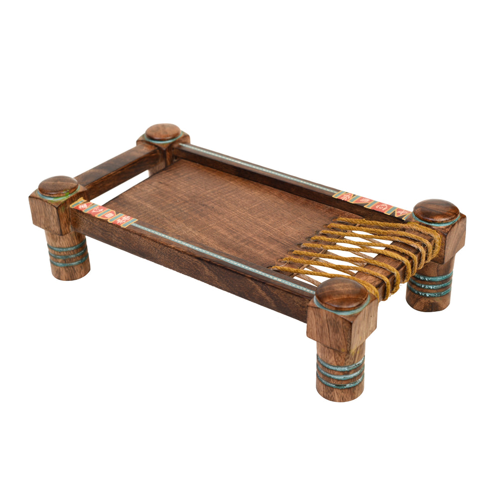 Exotic Wooden Charpai Stand (12.4 x 7 in)