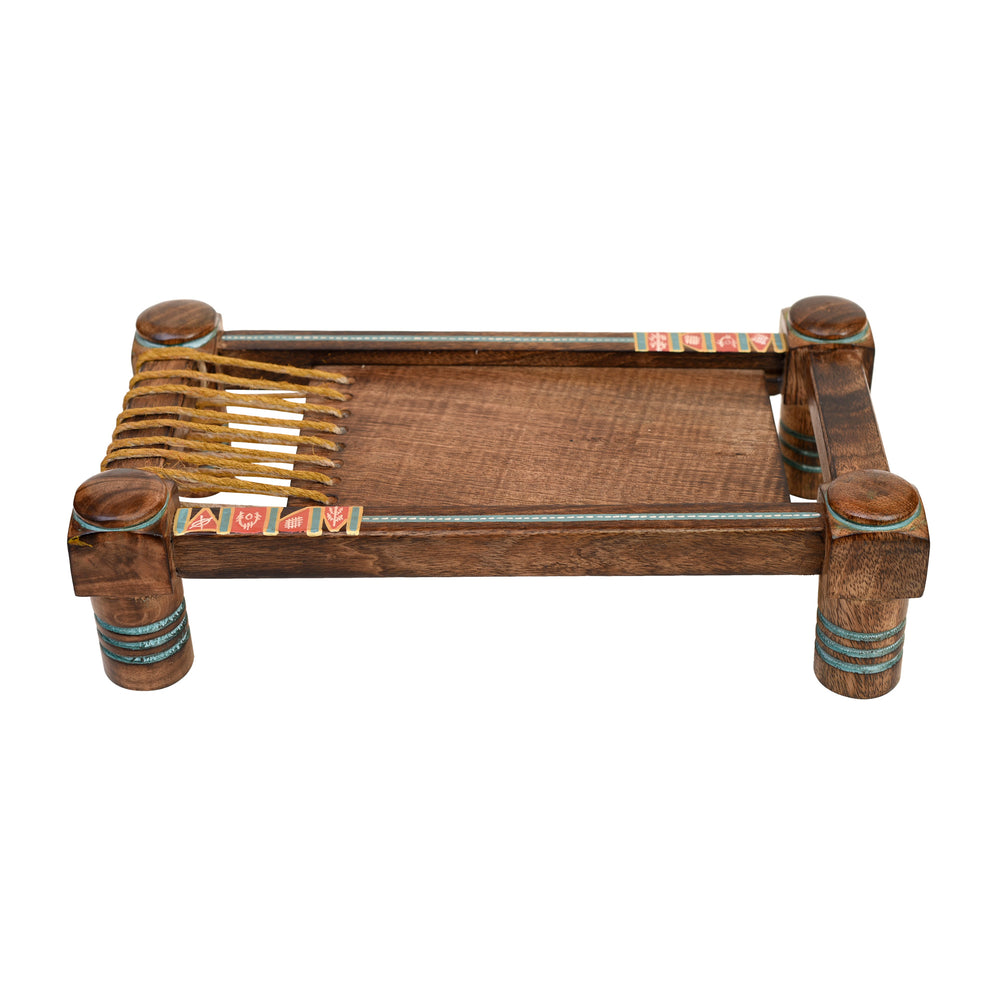 Exotic Wooden Charpai Stand (12.4 x 7 in)