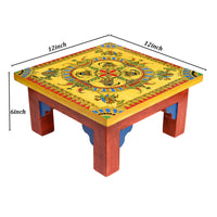 Haldi Chowki in Wood (12x12x6)