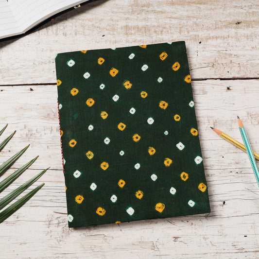 Bandhani Cover Handmade Paper Notebook (9 x 7 in)