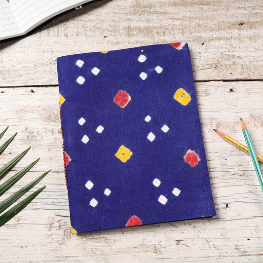 Bandhani Cover Handmade Paper Notebook (9 x 7 in)