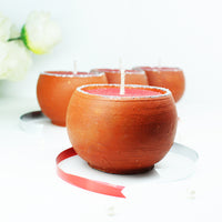 Terracotta Dome Christmas Candle Pots