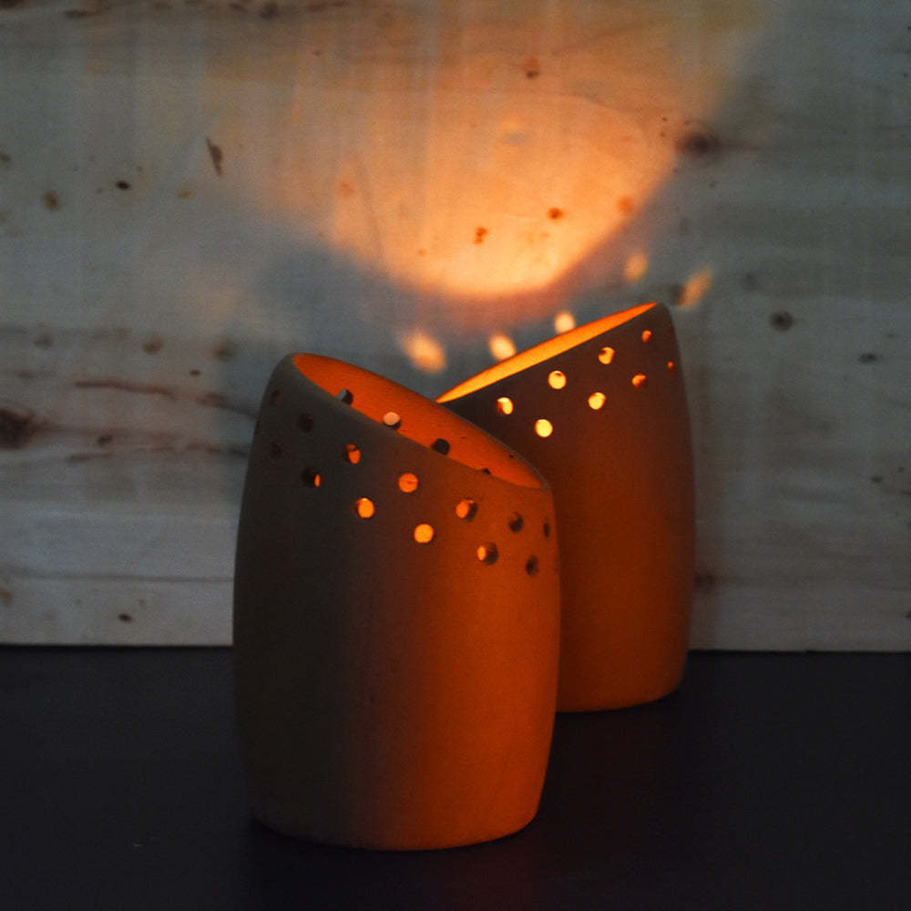 terracotta candle pod