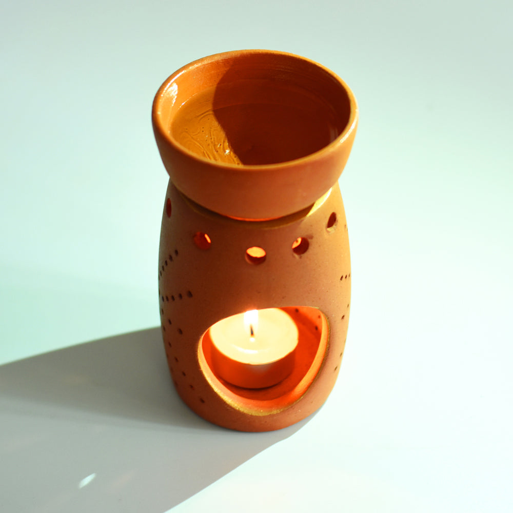 Handcrafted Terracotta Diffuser Tea Light Holder