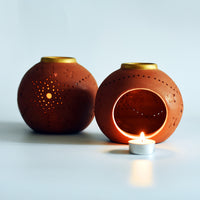 terracotta candle holder