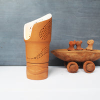 terracotta tealight holder