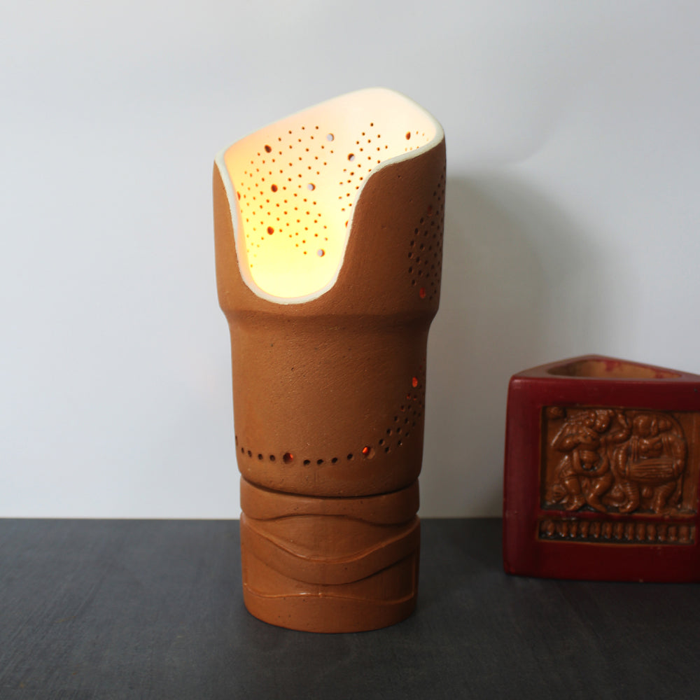 terracotta tealight holder