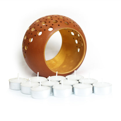 Handcrafted Terracotta "Small Ring" Tea Light Holder