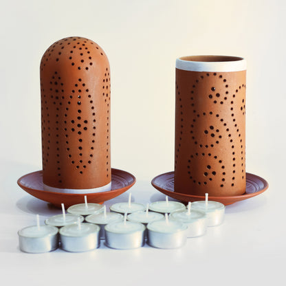 terracotta tealight holder