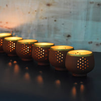 terracotta tealight holder