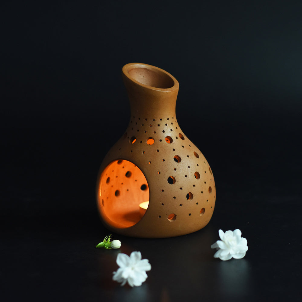 Handcrafted Terracotta "Coco" Tea Light Holder