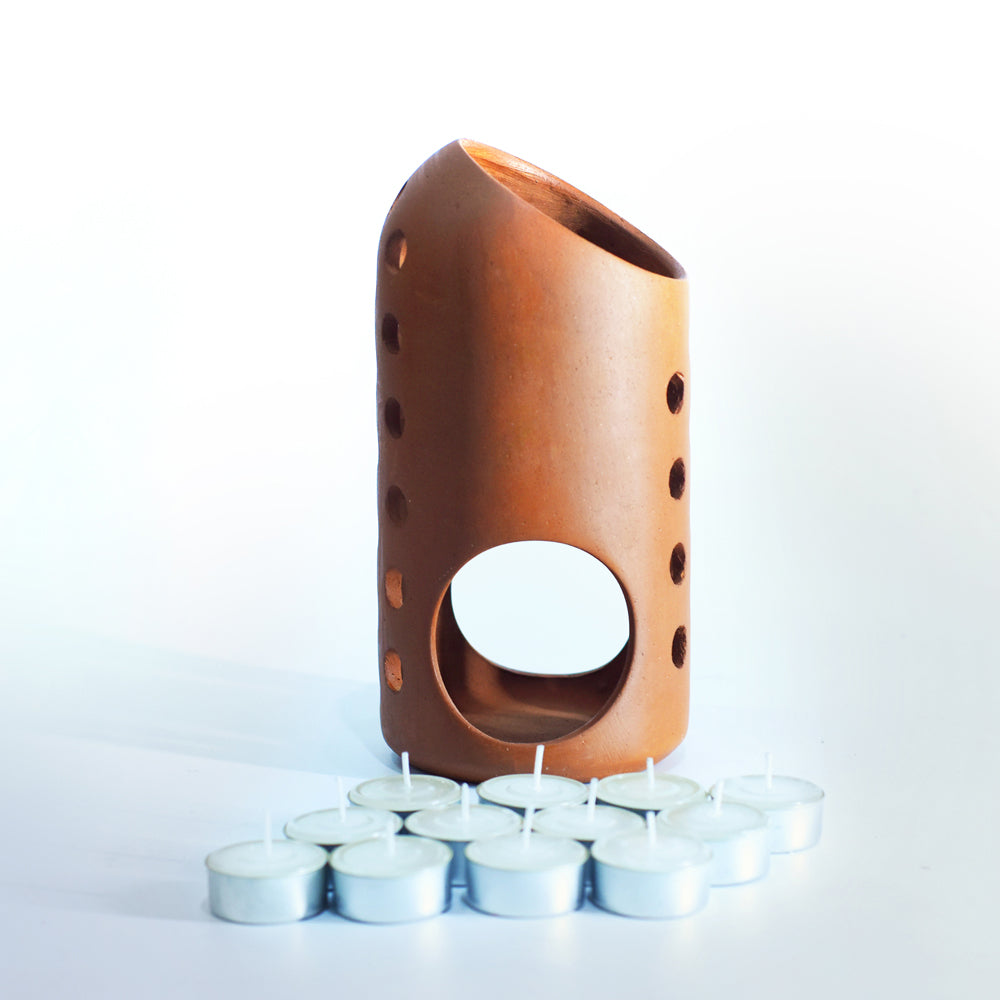 Handcrafted Terracotta "Cylinder" Tea Light Holder