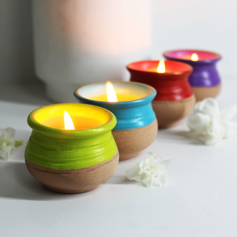 terracotta candle holder