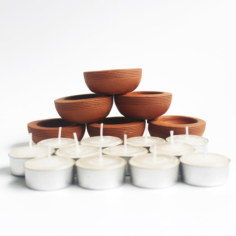 terracotta tealight holder