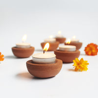 terracotta tealight holder