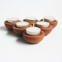 terracotta tealight holder