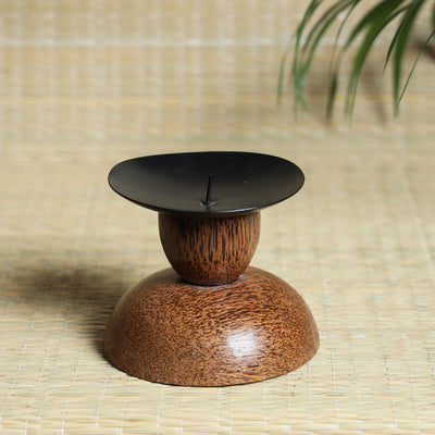  Coconut Wood Candle Stand
