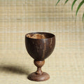  Brown Hand Carved Coconut Wood Ice Cream Cup